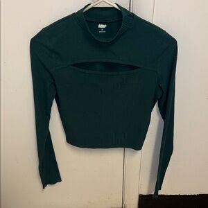 AMP Women's Green Long Sleeve Crop Top